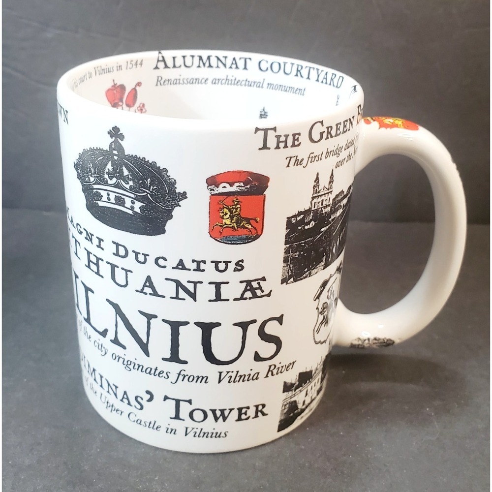 Magni Ducatus Lithuania Souvenir Coffee Mug Various Attractions All Over Print